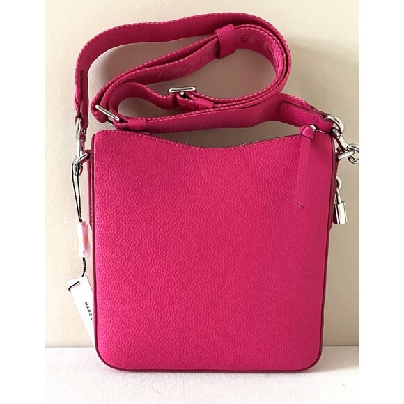 New Marc Jacobs Drifter Swing Pack Crossbody Leather Bag Hot Pink - Picture 7 of 7
